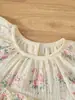 Mono de crepé estampado con mangas acampanadas para bebé niña, Verano 2026, Moda estilo coreano, Atuendo de salida y gateo para recién nacidos
