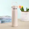 Botella Espacial Simple Portátil Personalizada de Acero Inoxidable 304 Taza de Doble Pared con Aislamiento al Vacío Taza Portátil para Exteriores con Popote Venta al por Mayor