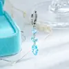 Cadena de gota de cristal triturado estilo ins colgante de borla geométrica pasador recto de aleación de titanio hebilla de oreja aretes de piercing de joyería Henson