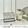 Copo de Água de Luxo Leve Conjunto Doméstico Bule de Água Fria Bule Resistente a Altas Temperaturas Xícara de Chá Hospitalidade Copo de Vidro Simples Conjunto de Chá para Beber Água