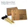 Explosões transfronteiriças descartáveis pincel de máscara de cílios com cabo de bambu haste de bambu cílios postiços pincel de lábios pincel de lábios pincel de delineador pincel de sombra