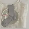 Calcetines Finos de Encaje Floral Calados para Primavera y Verano, Calcetines de Algodón Lisos de Encaje Estilo Ballet Japonés, Calcetines de Media Pantorrilla Dulces para Niña