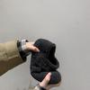 Zapatos Mary Jane de Terciopelo Cálido con Piel y Aumento de Altura Estilo Coreano Birkenstock Zapatos Planos Material de Lana Suela Suave Calzado de Exterior para Mujer Invierno