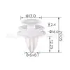 Adecuado para el 90% de los modelos de coche, los paneles de las puertas, los paneles de revestimiento interior y los paneles insonorizados con un diámetro de agujero de 8 mm pueden usar todos los clips de fijación huecos.