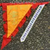 Suministros Taoístas Lingqi Taoísta Hilo Dorado Orden Llamada Wan Shen Bandera Amarillo Fino Bordado de Siete Estrellas