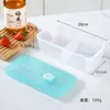 Caixa de Almoço de Plástico Selada Caixa de Conservação para Geladeira Caixa para Congelador Doméstica Caixa de Almoço Quadrada com Compartimentos Caixa de Almoço Portátil para Exterior