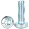 Parafusos Redondos com Cabeça Torx Azul e Branco de Aço Zincado Grau 8.8, Parafusos Pan Head com Cabeça Torx, Parafusos Internos Torx M3M4M5M6