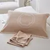 Un Par de Fundas de Almohada de Felpa de Algodón para Hombres, Anti-Grasa de Cabeza, Gasa de Algodón Puro, Fundas de Almohada Antiguas, Fundas de Almohada Antideslizantes y que no se caen