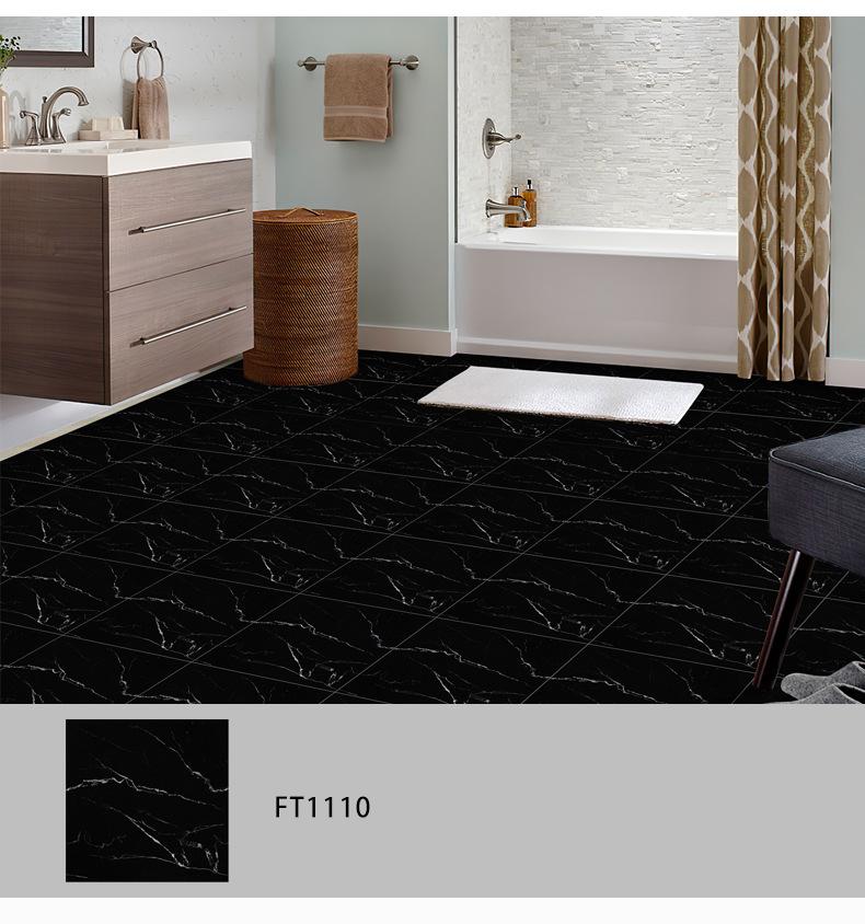 PVC加厚耐磨防潮室内装修地贴地板贴水泥地地贴厨房自粘仿瓷砖塑料卫生间批发纸铺的防木纹板厕所浴室硅藻