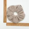 Scrunchie de Pelúcia Tricotado Azul Suave Estilo Coreano para Mulheres, Acessório de Cabelo Extra Grande, Elástico de Cabelo para Outono e Inverno, Estilo Fresco e Simples