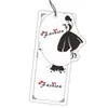 Suministro directo transfronterizo papel de algodón blanco italiano ropa etiqueta UV accesorios certificado etiqueta impresión dorado personalizado
