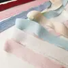 Fita Dobrada de Textura Fina, Macia e Ceroso, Vários Tamanhos, Material para Laço DIY Feito à Mão, Tira para Laço de Caixa de Presente com Flores, Acessórios de Vestuário