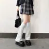 Conjunto de Pierna Ancha Jk Estilo Japonés Sexy Blanco Tejido de Lana Trompeta Pantorrilla Calcetines de Felpa Conjunto Mujeres Otoño e Invierno Cálido y Engrosado