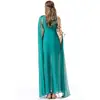 Vestido Verde Deusa da Liberdade Figura Mítica Grega Antiga Fenda Alta Sexy Direto da Fábrica Amazon