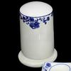 Vajilla de hotel, restaurante, caja de cerámica, vajilla de encimera, vajilla de porcelana azul y blanca, juego de platos, cuencos y cucharas.