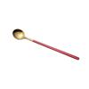 Colher de influencer aço inoxidável colher de mistura colher de cabo longo colher criativa artefato de melancia colher de sorvete colher redonda pequena atacado
