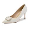 Zapatos de Mujer 2025 Primavera y Verano Piel Suave Tacones Altos Zapatos de Primavera para Mujer Zapatos Individuales Bonitos de Mujer Estilo Primavera 2025 Zapatos de Mujer