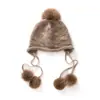 Venta al por mayor de fábrica Cachemira Transfronterizo Otoño e Invierno Estilo Nuevo Reductor de Rostro Gorro de Lana con Bola Gorro Cálido Engrosado para el Frío Gorro de Punto para la Cabeza