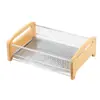 Estante de Acero Inoxidable para Almacenamiento de Platos para Uso Doméstico, Escurridor Multifuncional para Tazones y Palillos de Encimera, Estante de Almacenamiento para Gabinete de Cocina
