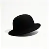 Sombrero de Fieltro de Lana Multicolor con Copa Redonda para Mujer Otoño/Invierno 2026, Sombrero de Pescador Redondo Vintage con Ala Curva, Sombrero de Lana Estructurado