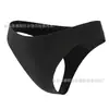 Tanga feminina europeia e americana sem costura sexy para yoga fitness cintura baixa seda gelo secagem rápida cor lisa T-back atacado