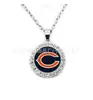 Fábrica de Origen Collar Cápsula del Tiempo NFL 32 Equipos, Colgante Redondo Incrustado con Diamantes, Admite Pedidos Mixtos