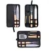 Conjunto de Utensílios para Churrasco de Aço Inoxidável com 4 Peças - Utensílios para Grelhar ao Ar Livre