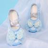 Zapatos de Baile para Niños y Niñas, Especiales para Niñas, Rosa Clásico Chino para Práctica Suela Suave Garra de Gato de Ballet Infantil 8093