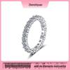 Europa e Estados Unidos explosões transfronteiriças prata esterlina S925 moissanite broca completa 10 pontos anel de diamante anel de linha D cor anel moissanite atacado