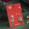 Amazon Transfronterizo Aretes Nuevos para Mujer Aretes de Árbol de Navidad Aretes de Estrella de Cinco Puntas de Aleación Ganchos Navideños para Orejas Venta al por Mayor