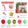 Set de Globos Navideños Transfronterizo Guirnalda Bastón de Caramelo Globo de Película de Aluminio Decoración para Fiesta Tema Navideño