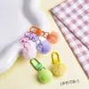 Llavero de Bola de Felpa Linda Colgante DIY Color Caramelo Hebilla de Puerta Accesorios de Joyería Colgante de Pompón de Piel Sintética de Conejo Venta al por Mayor