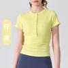 Roupas de Yoga Casuais Esportivas com Aparência Emagrecedora para Mulheres Corrida Esportes Fitness Manga Curta Profissional Pilates Tops Femininos