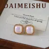 Pendientes de Plata de Ley S925 Moda Ins Circonita Corazón Geométrico Perla Pendientes Ligeros de Lujo de Gama Alta Exquisitos Versátiles para Mujer