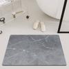 Alfombrilla Absorbente para Suelo de Baño Barro de Diatomeas Alfombrilla Suave Mármol Puerta de Inodoro de Baño Alfombrilla Antideslizante Alfombra de Baño