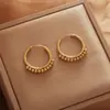 Acero de Titanio Color Libre Metal Pendientes Personalizados Europeos y Americanos Calle Casual Accesorios para la Cabeza Pendientes de Anillo Transfronterizos Puesto