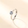 Anillo de Moissanita Color D Genuino Diseño de Nicho para Mujer Sentido Avanzado Simple Elegante Regalo de San Valentín para Novia