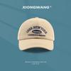 Gorra de Béisbol Retro Americana con Letra Xiongwang para Hombres y Mujeres Primavera y Verano Nuevo Sombrero de Sol Protector Solar Casual Suave Sombrero de Pico de Pato