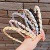 Tiara Trançada da Moda 2026 Nova Tiara Colorida de Doce para Mulheres, Simples e Versátil para Sair, Presilha de Cabelo de Topo Craniano Alto