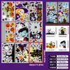 Pegatinas de Pared Personalizadas de Halloween, Pegatinas Transfronterizas Pequeñas de Huella de Mano Sangrienta, Decoración de Fondo para Fiesta de Halloween, Pegatinas Estáticas