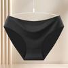 Fabricantes de calidad europeos y americanos transfronterizos, ropa interior sencilla sin costuras de una pieza de seda de hielo para damas, calzoncillos transpirables para chicas desnudas