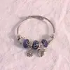 Nova pulseira de girassol em aço inoxidável pingente de amor pedra semelhante a jade pulseira aberta com contas de personalidade fabricantes atacado