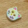 Botões de Gatinho Fofo Novos do Fabricante Botões para Suéter Infantil Tricô Gato Colorido com Dois Olhos Estampa Resina