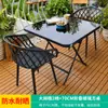 Conjunto de Mesa e Cadeiras para Varanda Externa Mojia de Três Peças Mesa de Centro Pequena Casual Cadeira de Plástico Mesa de Terraço com Duas Cadeiras Mesa e Cadeiras para Chá da Tarde