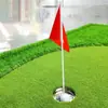 Taza de Hoyo para Green de Golf Acero Inoxidable Palo de Bandera para Taza de Hoyo de Golf Accesorios de Bandera Triangular