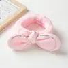 Nova faixa de cabelo com orelhas de coelho de pelúcia com lantejoulas e arame para lavar o rosto e maquiagem de meninas - atacado
