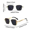 Gafas de Sol Futuristas Cyberpunk con Sentido Tecnológico Uv400 Marco Metálico Grande Cuadrado Hombres Gafas Steampunk Con Resorte