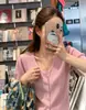 Camiseta de punto tipo cárdigan de lana acanalada de manga corta para mujer, verano, suave, adelgazante, elegante, moderno, corte ajustado, top versátil