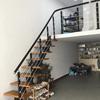 Hogar Viga Recta Pedal de Madera Acero Madera Escaleras Interiores Saltando Villa Escalera Mecánica Ático Loft Apartamento Escaleras Integrales