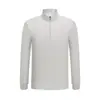 Camiseta de manga larga con cuello alto y media cremallera, 300g, 40 count, Lenzing Modal con capa de aire, impresión de logo personalizado, ropa de trabajo para negocios